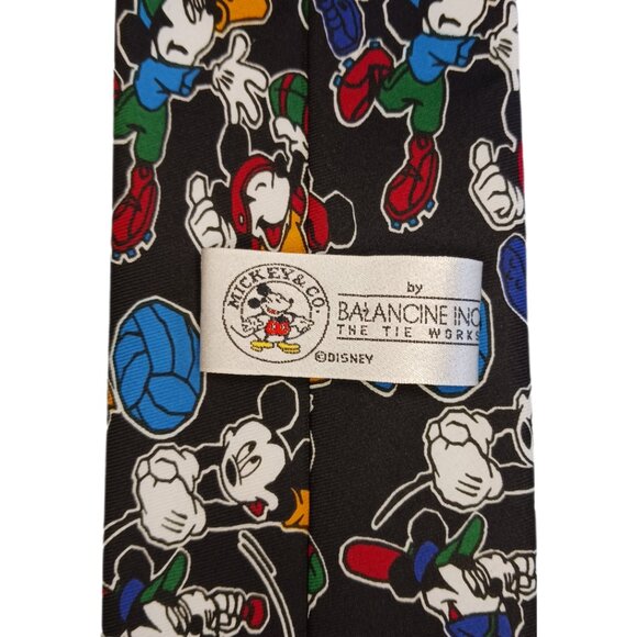 Balancine Inc Mickey Mouse Sports Mens Necktie Mickey And Co Ornate Tie Disney - Picture 6 of 8